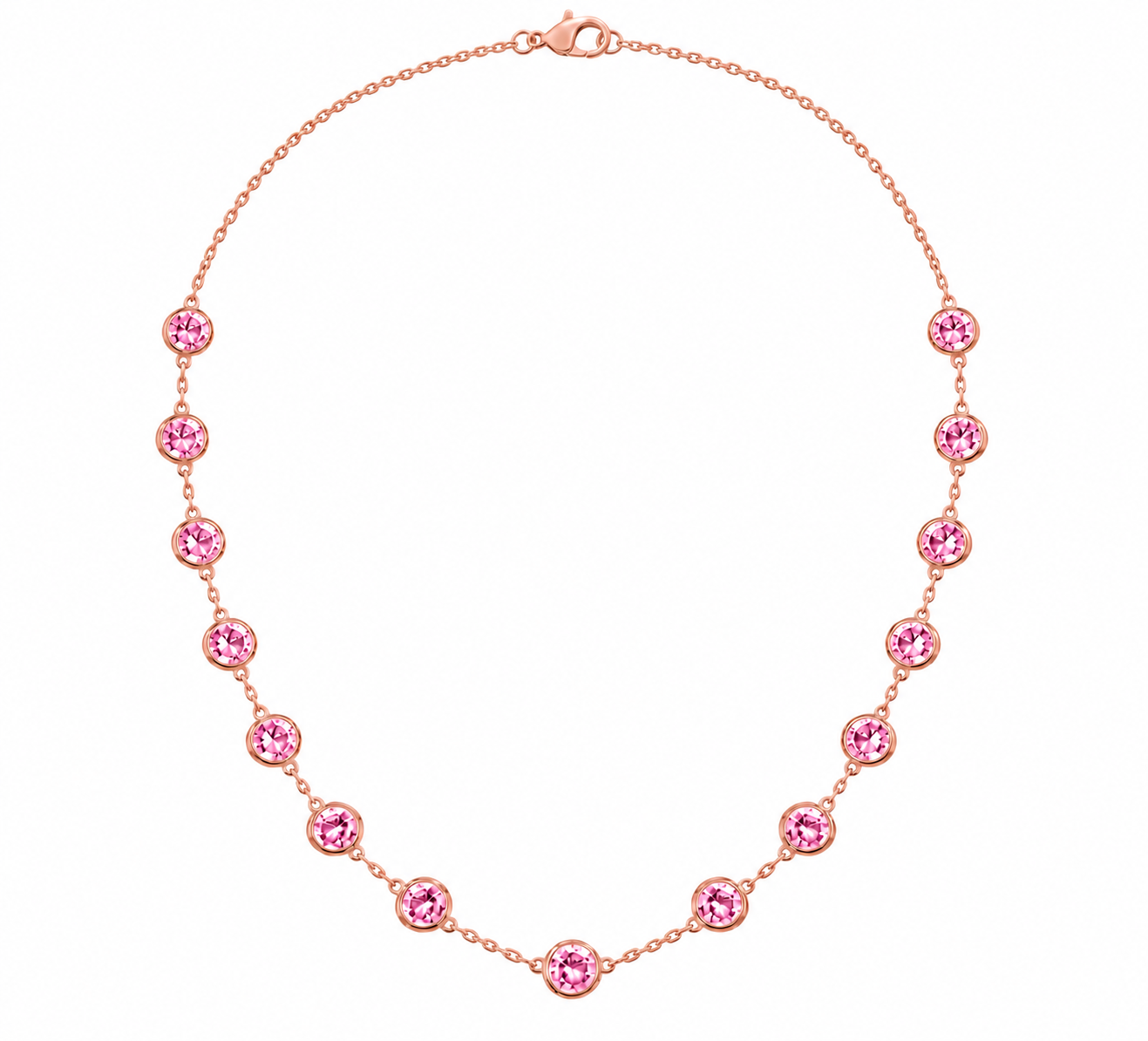 Pink Lab-Grown Diamond Diamonds by the Yard — 8.25 ctw in 14K Rose Gold