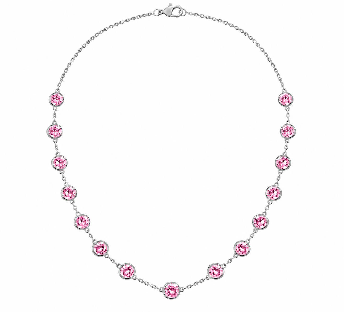Pink Lab-Grown Diamond Diamonds by the Yard — 8.25 ctw in 14K White Gold